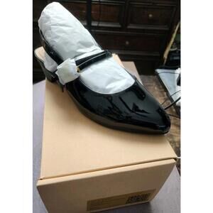 WYDR Aria Double Strap Pointy Toe Mary Jane Shoes, Black Comfort, Women's 7WW